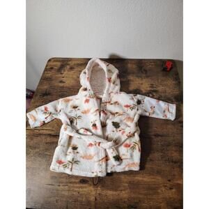 Dinosour Baby Unisex bathrobe front tie Modern Baby size 0-9 mo